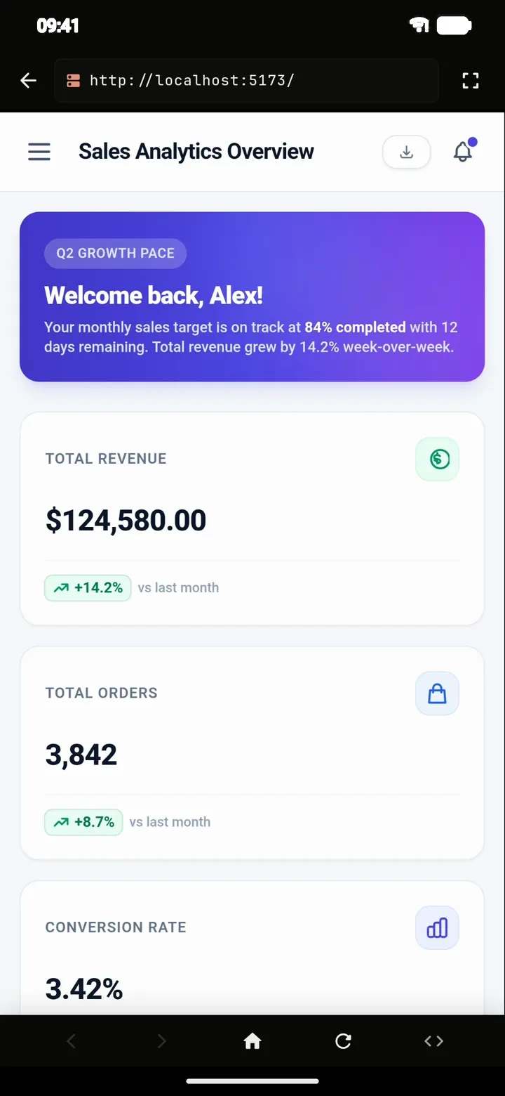 A React app built by the PolyDev agent, running in the live preview